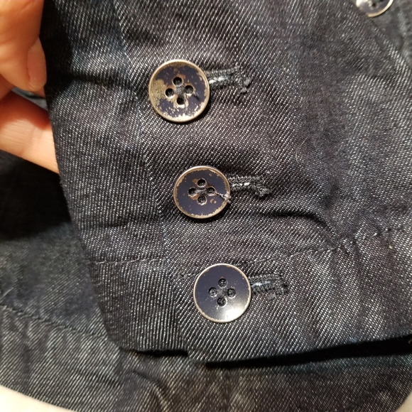 Pilcro and the Letterpress Anthropologie Denim Jean Blazer Small - Picture 12 of 15